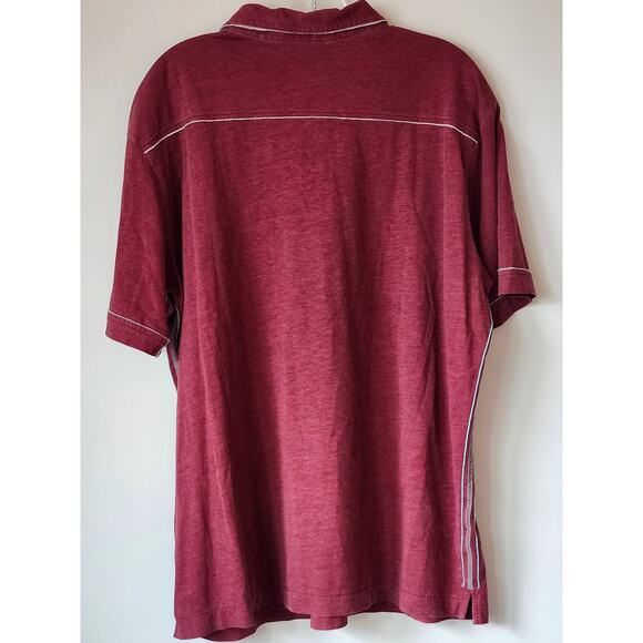 Tommy Bahama Island Modern Fit Golf Red Short Sleeve Polo Shirt Size XL A0013 - Picture 2 of 6